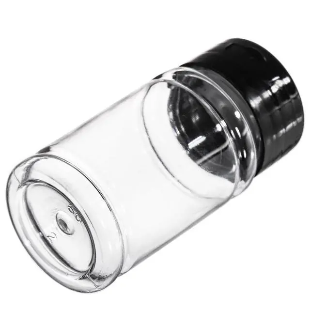 Alt view image 5 of 7 - 36 Pack 2.7 Oz Small Plastic Spice Bottles with Black Shaker Lids and Labels, Empty Plastic Jars with Lids, Seasoning Shaker Containers for Travel, Camping, Glitter, Gift, Party Favors - Clear