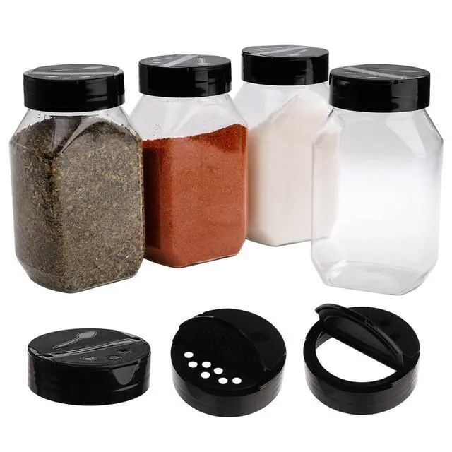 Alt view image 7 of 7 - 16 Pack 17 OZ Plastic Spice Containers, Large Seasoning Jars with Shaker Lids, Reusable Empty Storage Bottle for Kitchen Storing Spice, Powders