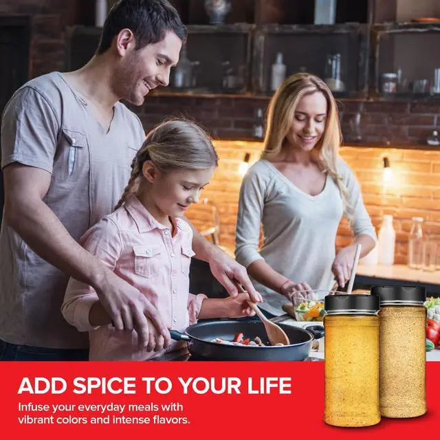 Alt view image 7 of 7 - 6 Pack 16 oz Plastic Spice Jars, Empty Seasoning Containers for Homemade Rub, Spices, Glitter, and More, Small Spice Containers with Black Shaker Lids and Heat-Induction Liner, Clear Spice Jars