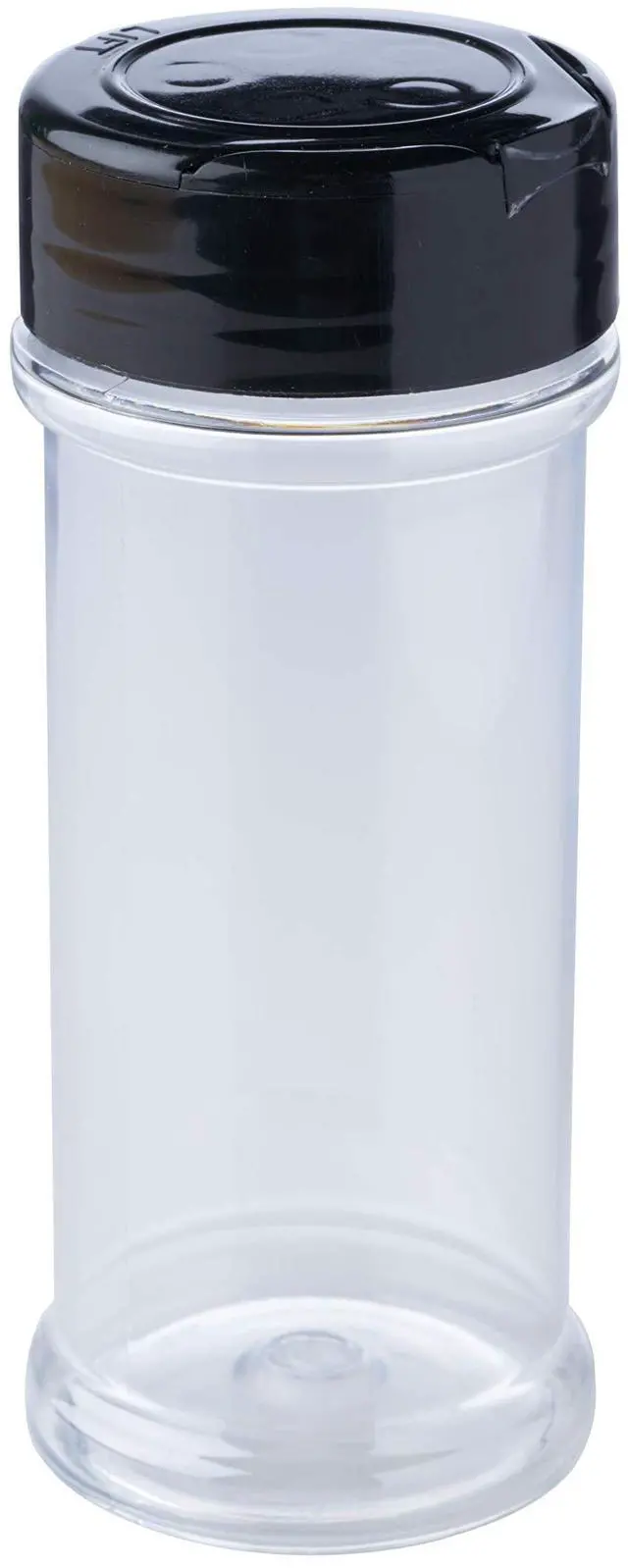 Alt view image 5 of 7 - 12 Pack of 6 Oz. Empty Clear Plastic Spice Bottles with Black Top Lids For Storing and Dispensing Salt, Sweeteners and Spices - Food-Grade Spice Jars for Kitchen and Home Spice Organization