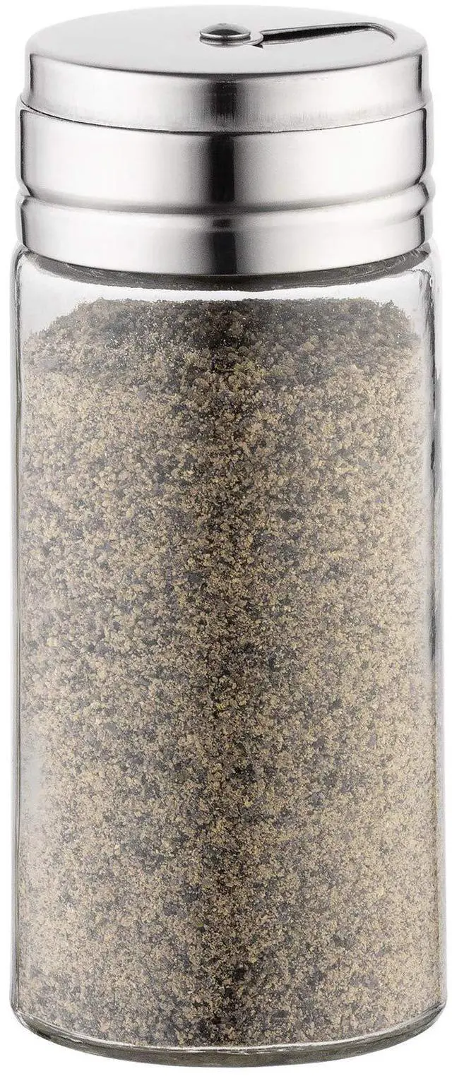 Main image of 5167 Glass Spice Jar with Stainless Steel Shaker Lid, 6 Ounce, Clear Container for Seasonings, 1 Count (Pack of 1)
