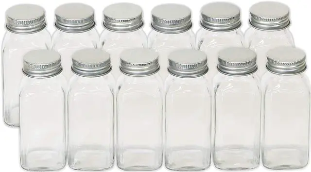 Alt view image 3 of 3 - Spice Jars 6 Ounce Square Glass Bottles with Shaker Lids, Funnel and Labels for Seasoning & Storage, 24 Pack