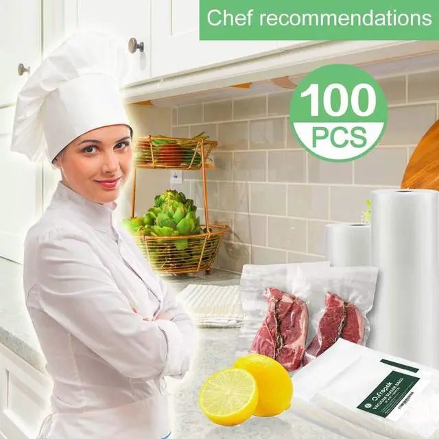 Alt view image 2 of 7 - 100 Gallon Size 11" x 16"Vacuum Sealer Bags with BPA Free and Puncture Prevention,Vacuum Seal Freezer Bags,Great for Sous Vide Vaccume Sealer PreCut Bags