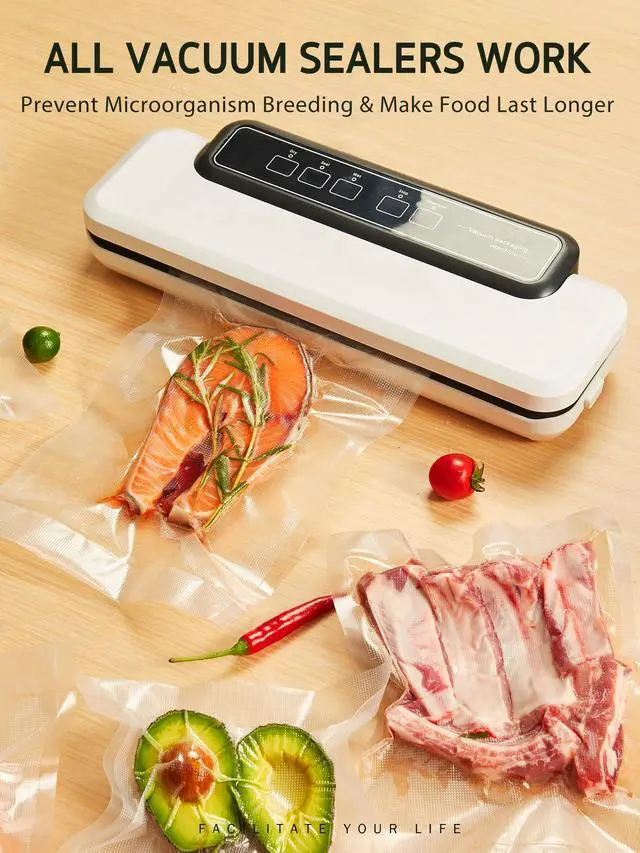 Alt view image 6 of 7 - 11" x 150' Food Vacuum Seal Roll Keeper with Cutter Dispenser, Commercial Grade Vacuum Sealer Bag Rolls, BPA Free Food Vac Bags, Ideal for Storage, Meal Prep and Sous Vide