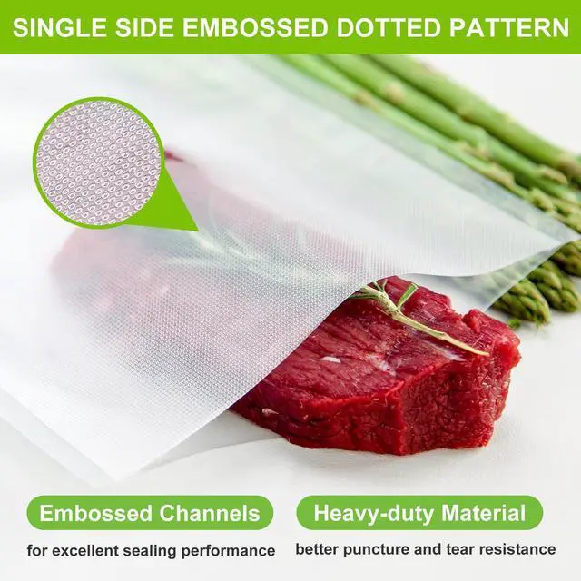 Alt view image 2 of 7 - 15'' x 50' Vacuum Sealer Bags Rolls, Extra Wide Textured Food Storage Bags for Meal Prep & Sous Vide, Commercial Grade BPA Free Heavy Duty Vacuum Seal Rolls