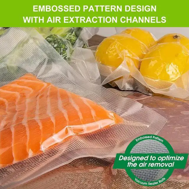 Alt view image 7 of 7 - 15'' x 50' Vacuum Sealer Bags Rolls, Extra Wide Textured Food Storage Bags for Meal Prep & Sous Vide, Commercial Grade BPA Free Heavy Duty Vacuum Seal Rolls