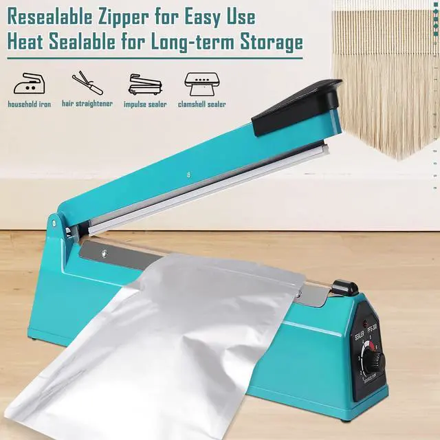 Alt view image 4 of 6 - 1 Quart Mylar Bags for Food Storage 50 Pcs, 7x10" Resealable Pouch