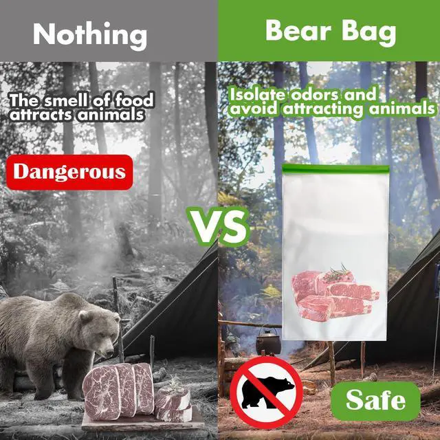 Alt view image 2 of 7 - Reusable Odor Proof Bear Bags for Food Storage, 7.87 Mil, 12x20, 2 Pack