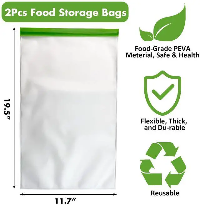 Alt view image 4 of 7 - Reusable Odor Proof Bear Bags for Food Storage, 7.87 Mil, 12x20, 2 Pack