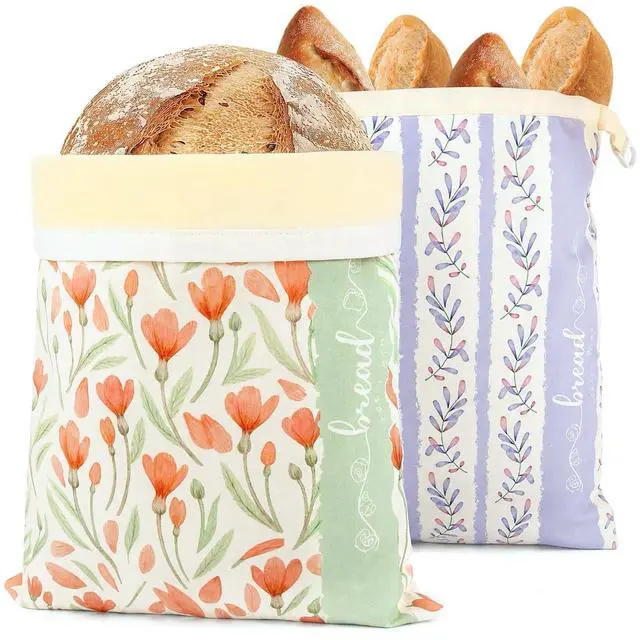 Main image of Beeswax Sourdough Bread Bags for Homemade Bread, 2 Packs XL Reusable Organic Beeswax Linen Cotton Sourdough Bag, Keep Loaves Fresh Longer, Homesteading Essentials
