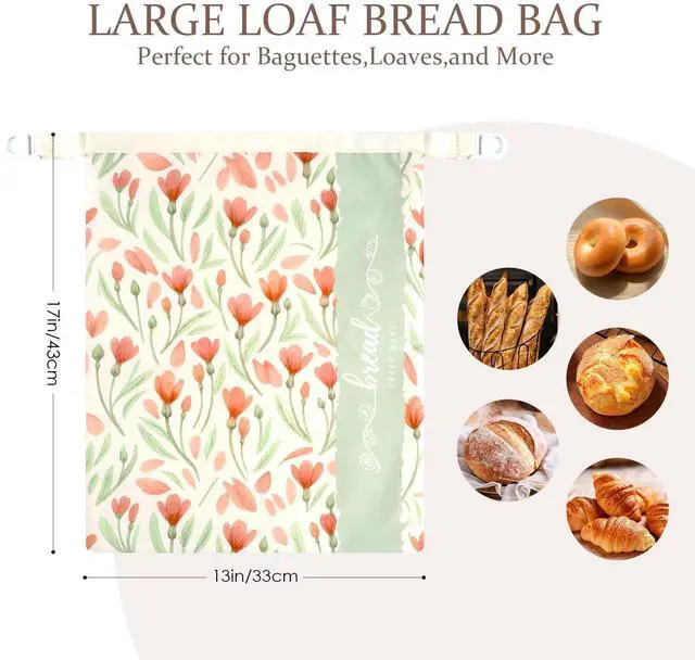 Alt view image 2 of 7 - Beeswax Sourdough Bread Bags for Homemade Bread, 2 Packs XL Reusable Organic Beeswax Linen Cotton Sourdough Bag, Keep Loaves Fresh Longer, Homesteading Essentials