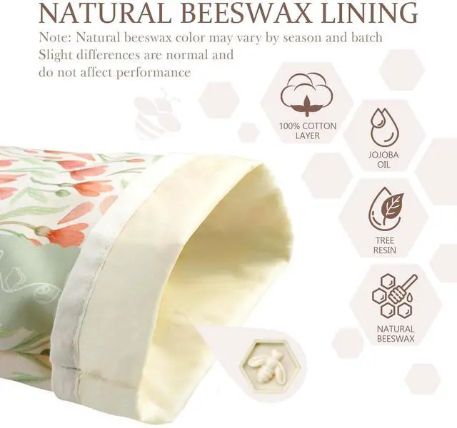Alt view image 3 of 7 - Beeswax Sourdough Bread Bags for Homemade Bread, 2 Packs XL Reusable Organic Beeswax Linen Cotton Sourdough Bag, Keep Loaves Fresh Longer, Homesteading Essentials