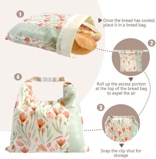 Alt view image 4 of 7 - Beeswax Sourdough Bread Bags for Homemade Bread, 2 Packs XL Reusable Organic Beeswax Linen Cotton Sourdough Bag, Keep Loaves Fresh Longer, Homesteading Essentials