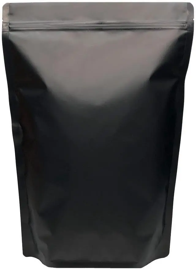 Main image of 50 Pack 1 Gallon Matte Black Stand Up Food Storage Bags 5 Mil 10x14 Inches Resealable Food Storage Zipper Pouch Bag, Large Heat Sealable Plastic Foil Packaging Pouches