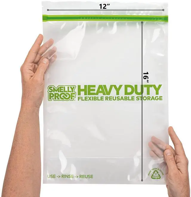 Alt view image 3 of 6 - HEAVY DUTY Reusable STAND-UP Bags for Food Storage, USA Made, NO PEVA & BPA FREE, Reusable Freezer Bags, Dishwasher-Safe, Triple Zip, CLEAR 5-mils XXL 2-Gallon 12" x 16" - 5pk