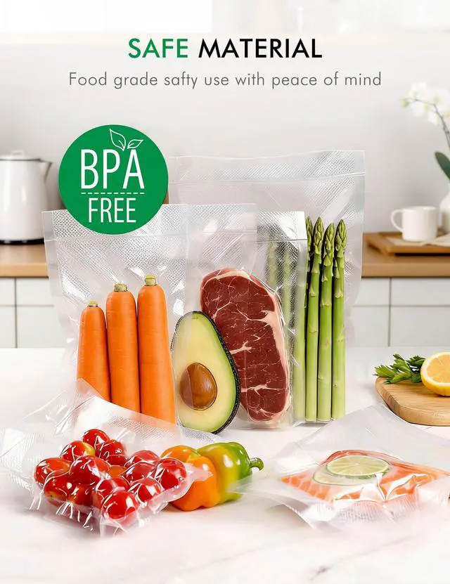 Alt view image 5 of 7 - Vacuum Sealer Bags, 11"x16" Gallon, 8"x12" Quart, 6"x10" Pint, 150Pcs
