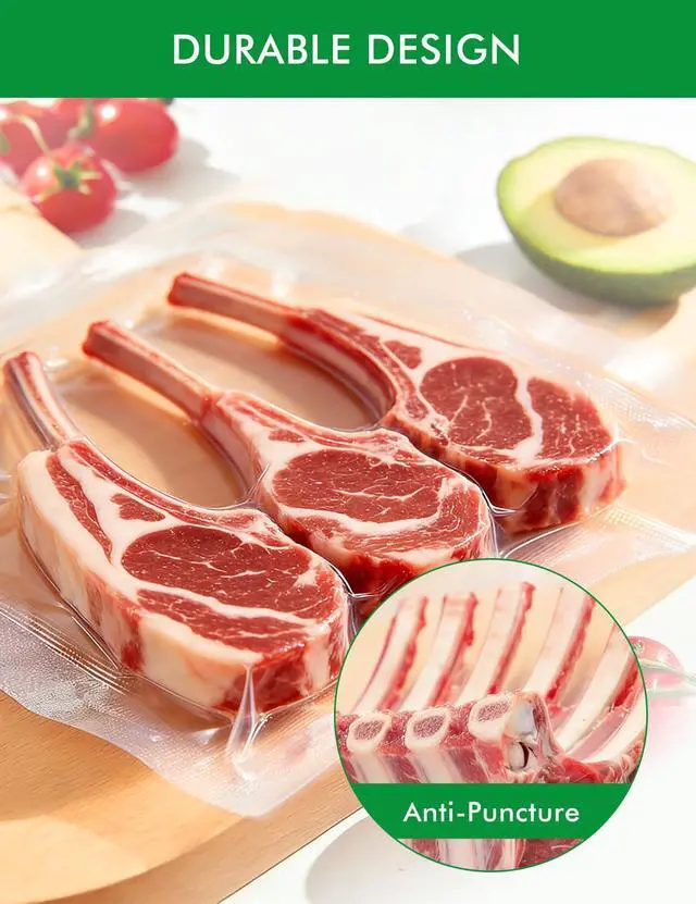 Alt view image 6 of 7 - Vacuum Sealer Bags, 11"x16" Gallon, 8"x12" Quart, 6"x10" Pint, 150Pcs