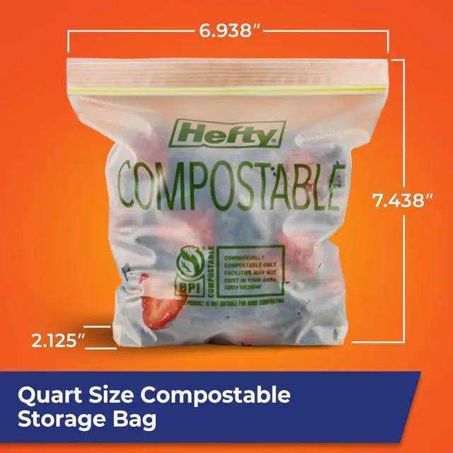 Alt view image 5 of 6 - Compostable Press-To-Close Quart 40 Count