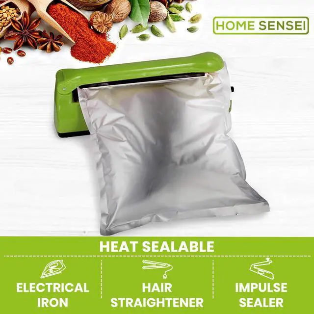 Alt view image 3 of 6 - 30 Mylar Bags for Food Storage 1 Gallon - Extra Thick 15 Mil - Long Term & Food Grade - Mylar Bags with Oxygen Absorbers 400ccResealable, Stand-up Gousset - Bolsas Mylar con Abosrbentes