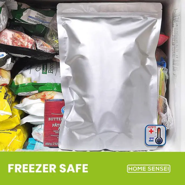 Alt view image 4 of 6 - 30 Mylar Bags for Food Storage 1 Gallon - Extra Thick 15 Mil - Long Term & Food Grade - Mylar Bags with Oxygen Absorbers 400ccResealable, Stand-up Gousset - Bolsas Mylar con Abosrbentes