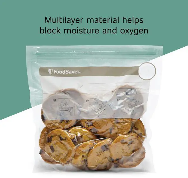 Alt view image 4 of 6 - 1-Quart BPA-Free Multilayer Construction Vacuum Zipper Bags
