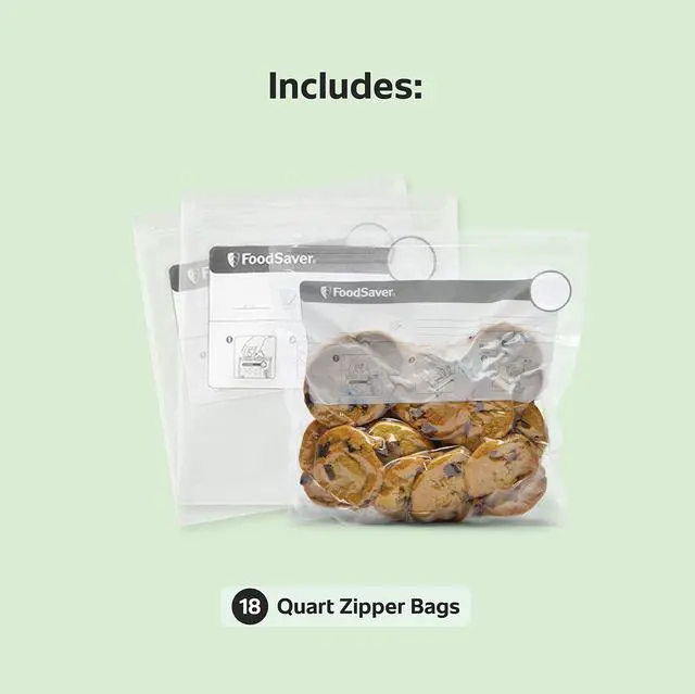Alt view image 6 of 6 - 1-Quart BPA-Free Multilayer Construction Vacuum Zipper Bags