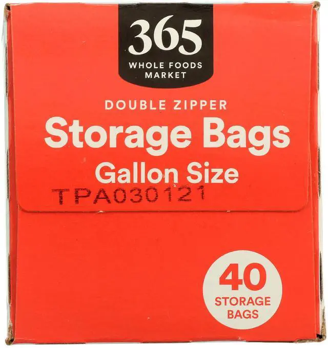 Alt view image 3 of 5 - Gallon Size Storage Bags, Double Zipper, 40 Count