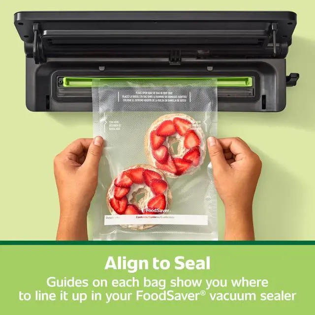 Alt view image 3 of 7 - Quart Pre-Cut Vacuum Seal Bags, Easy Use Vacuum Storage Bags, Align to Seal and Tear to Open Vacuum Sealer Storage Bags, 43 Pack