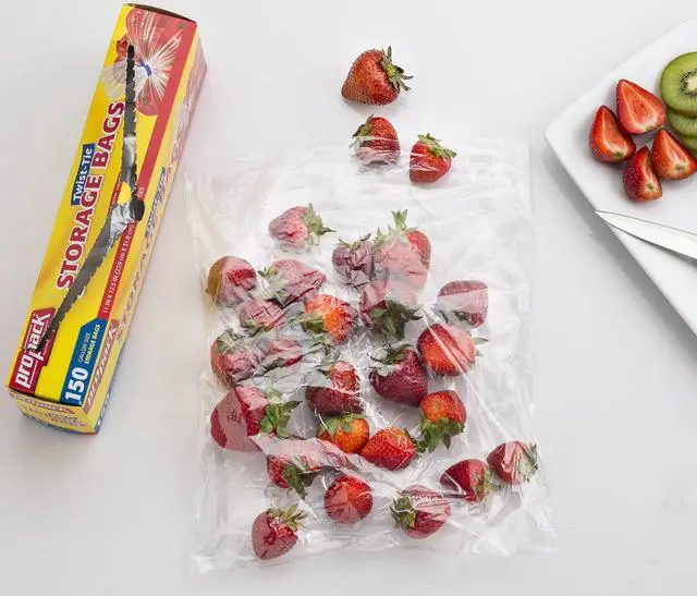 Alt view image 3 of 5 - 1 Gallon Storage Bags with Twist Ties, 150 Count - Clear Plastic Food Storage Bags for Sandwiches, Snacks, Fruit, Produce & Freezer