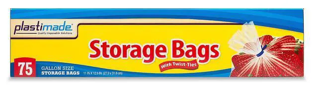 Alt view image 2 of 6 - Disposable Plastic Storage Bags With Original Twist Tie, 1 Gallon Size, 150 Bags, Great For Home, Office, Vacation, Traveling, Sandwich, Fruits, Nuts, Cake, Cookies, Or Any Snacks (2 Packs)