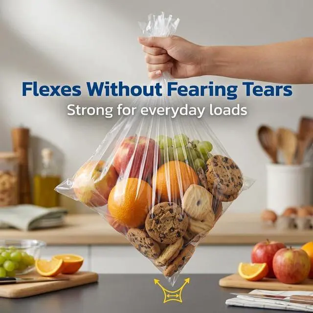 Alt view image 2 of 7 - 1 Gallon Storage Bags with Twist Ties, 300 Count - Clear Plastic Food Storage Bags for Sandwiches, Snacks, Fruit, Produce & Freezer
