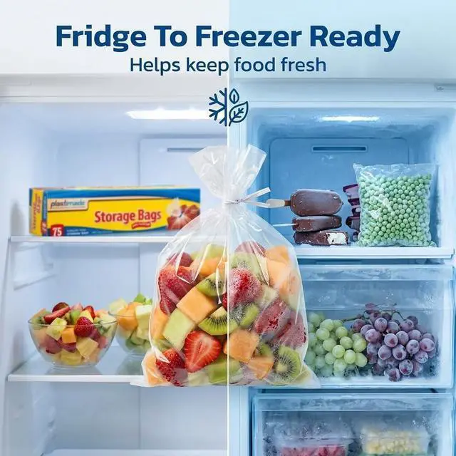 Alt view image 4 of 7 - 1 Gallon Storage Bags with Twist Ties, 300 Count - Clear Plastic Food Storage Bags for Sandwiches, Snacks, Fruit, Produce & Freezer