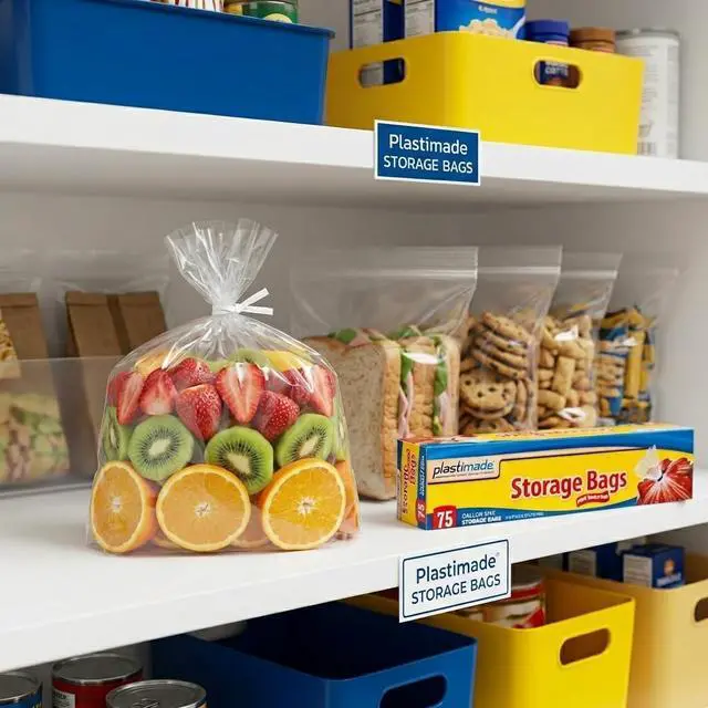 Alt view image 7 of 7 - 1 Gallon Storage Bags with Twist Ties, 300 Count - Clear Plastic Food Storage Bags for Sandwiches, Snacks, Fruit, Produce & Freezer