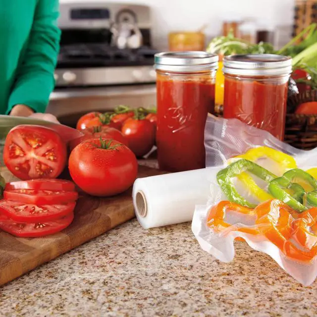 Alt view image 2 of 7 - Custom Length Vacuum Sealer Bags Multipack, 5 Count Rolls for Airtight Food Storage and Sous Vide 8 (2 Pack) and 11 (3 Pack)