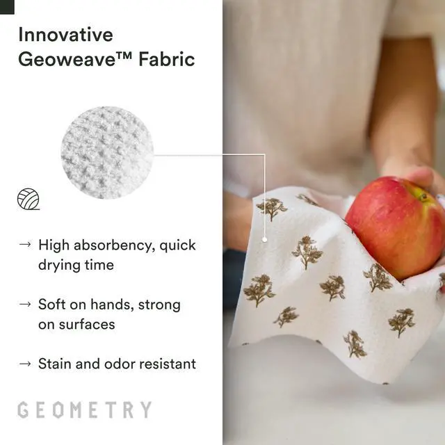 Alt view image 4 of 7 - Evergreen Collection Quick-Dry, Ultra-Absorbent, Reusable Microfiber Kitchen Towels for Drying & Cleaning - Willow Stone - 6 Pieces