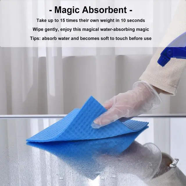 Alt view image 2 of 6 - 10 Packs Swedish Dishcloths for Kitchen, Reusable Kitchen Dishcloths Compostable Cellulose Dish Clothes for Household Use