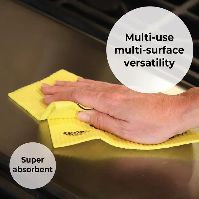 Alt view image 4 of 7 - 4-pack Versatile Swedish Dishcloths for Kitchen and Household Use, Reusable Cleaning Cloths, Planet-Friendly, Dishwasher and Dryer-Safe, Assorted Colors
