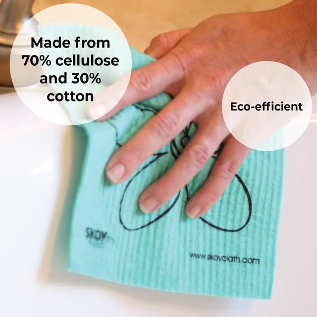 Alt view image 7 of 7 - 4-pack Versatile Swedish Dishcloths for Kitchen and Household Use, Reusable Cleaning Cloths, Planet-Friendly, Dishwasher and Dryer-Safe, Assorted Colors