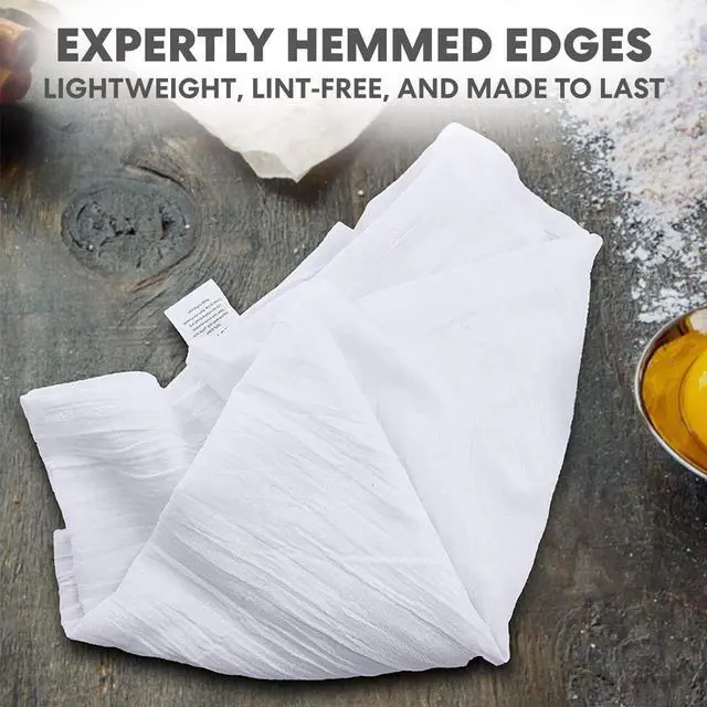 Alt view image 2 of 3 - Flour Sack Kitchen Towels 24"x24" (12 Pack) 100% Cotton, Lint-Free, High Absorbent Tea Towels Perfect for Dish, Baking, Crafting