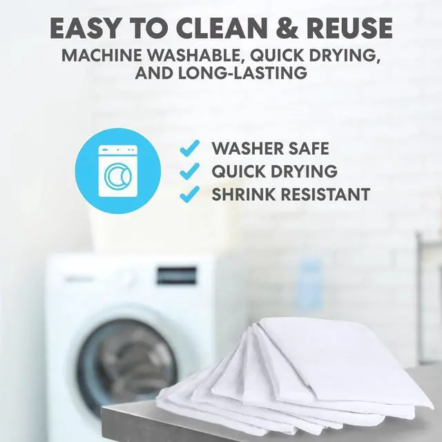 Alt view image 3 of 3 - Flour Sack Kitchen Towels 24"x24" (12 Pack) 100% Cotton, Lint-Free, High Absorbent Tea Towels Perfect for Dish, Baking, Crafting