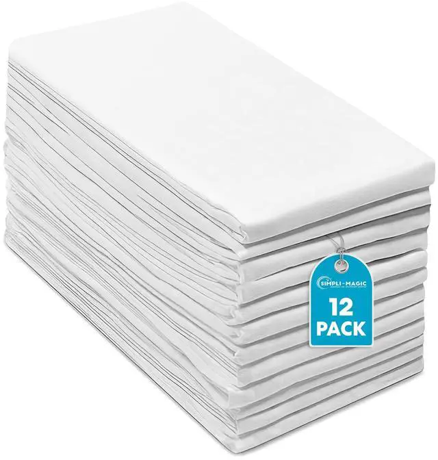 Main image of Flour Sack Kitchen Towels 24"x24" (12 Pack) 100% Cotton, Lint-Free, High Absorbent Tea Towels Perfect for Dish, Baking, Crafting