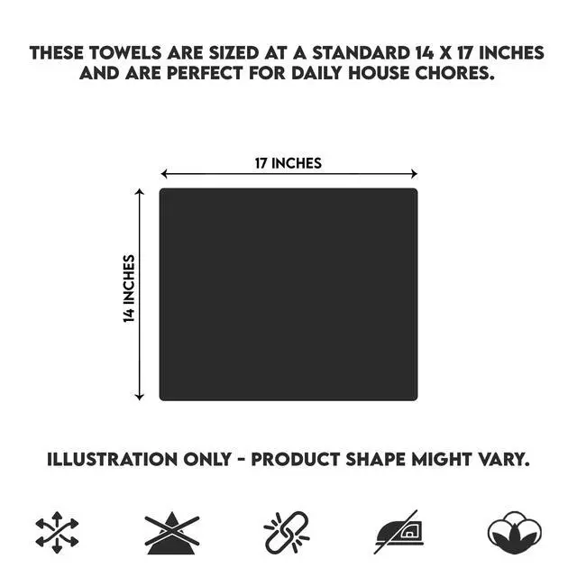 Alt view image 2 of 7 - Terry Bar Mop Towels - 24 Pack (14"x17") White Cotton Terry Cloths, Super Absorbent Cleaning Rags, Reusable Bar Mop Towels for Kitchen, Garage, Salon, Spa & Commercial Use