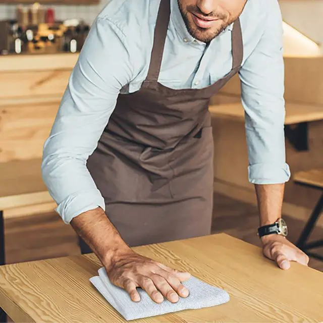 Alt view image 5 of 7 - 12x12 Inches - Pack of 10 - White - Cotton Dish Cloths & Cleaning Towels for Kitchen, Bar, Restaurant, Household Use Absorbent, Durable, Reusable