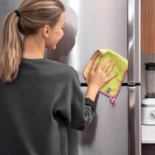 Alt view image 3 of 7 - Stainless Steel Cleaner | The Amazing Chemical Free Stainless Steel Cleaning Reusable Wipe Cloth | Kid & Pet Safe | Grey 7x16 (1 pc)