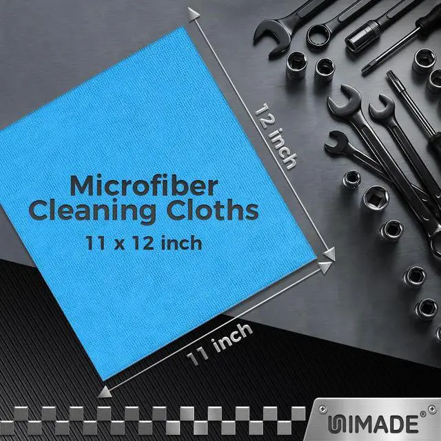 Alt view image 3 of 7 - Microfiber Cleaning Cloth, 24 Pack Reusable Microfiber Towels for Cars Lint Free Cleaning Shop Towel Rags for Home Kitchen Automotive Bar Mechanic Restaurant Garage, 11"x 12", Blue