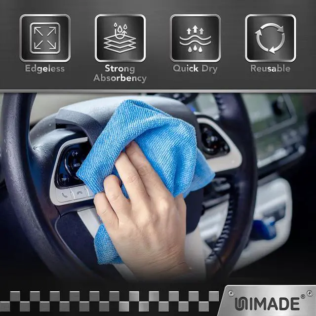 Alt view image 5 of 7 - Microfiber Cleaning Cloth, 24 Pack Reusable Microfiber Towels for Cars Lint Free Cleaning Shop Towel Rags for Home Kitchen Automotive Bar Mechanic Restaurant Garage, 11"x 12", Blue