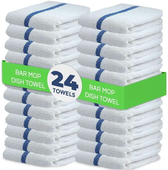 Main image of 24-Pk 16x19 30 Oz. Absorbent Cotton Kitchen Bar Mop Towels