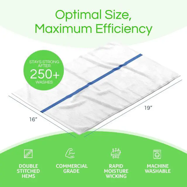 Alt view image 3 of 7 - 24-Pk 16x19 30 Oz. Absorbent Cotton Kitchen Bar Mop Towels
