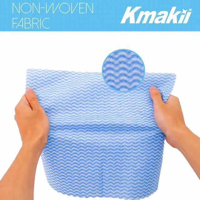 Alt view image 4 of 7 - Handi Wipe Reusable Cloths - Multi-Purpose Disposable Dish Cloths and Towels, Ultra Absorbent, Fast-Dry, Durable Cleaning Wipes for Kitchen and Home, Blue, 11.8 x 21 inches, Pack of 80