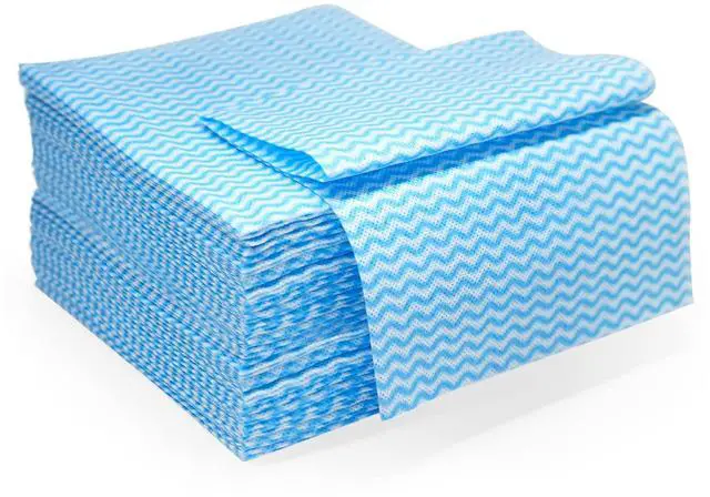 Main image of Reusable Cleaning Cloths Dish Paper Towels, Domestic Cleaning Towels, Multipurpose Quick-Dry Rag Dish Cloths Heavy Duty Handy Wipes for Kitchen 25 Count 14.2"X15.7", Blue